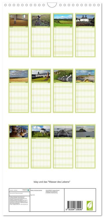 Produktbild: Familienplaner 2027 - Islay und das "Wasser des Lebens" mit 5 Spalten (Wandkalender, 21 x 45 cm) CALVENDO