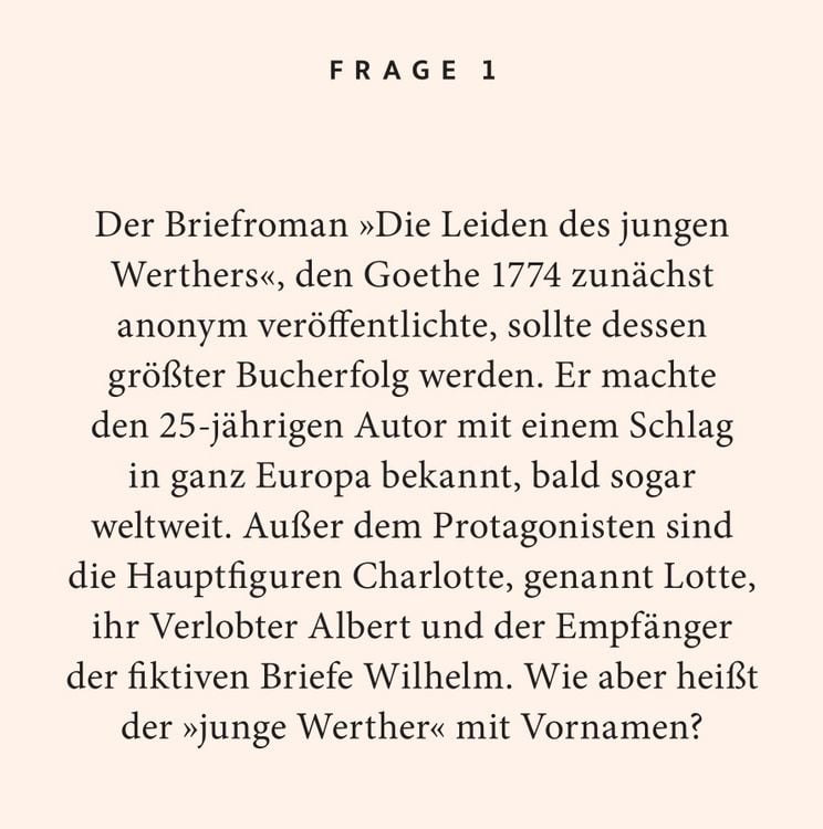 Produktbild: Goethe-Quiz