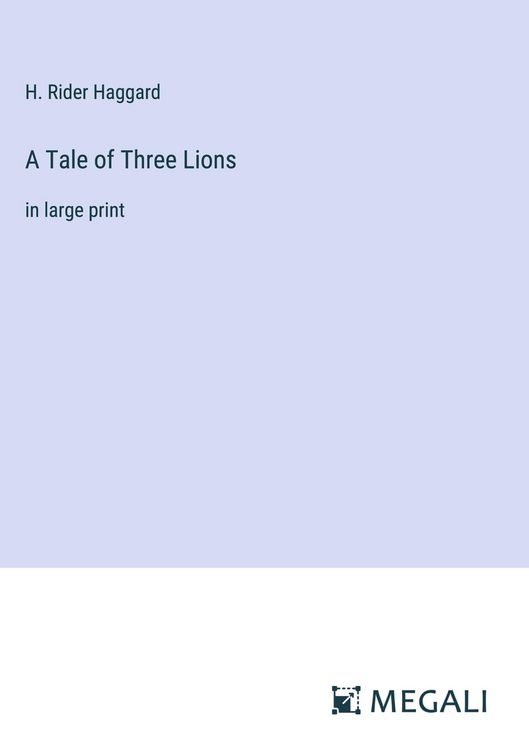 Produktbild: A Tale of Three Lions