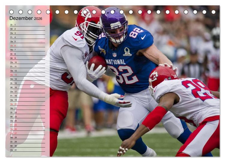 Produktbild: Sport. American Football (Tischkalender 2026 DIN A5 quer), CALVENDO Monatskalender