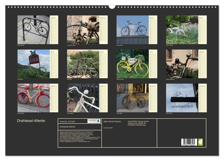 Produktbild: Drahtesel-Allerlei (Wandkalender 2026 DIN A2 quer), CALVENDO Monatskalender