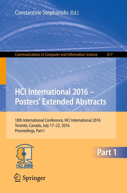 Produktbild: HCI International 2016 - Posters' Extended Abstracts