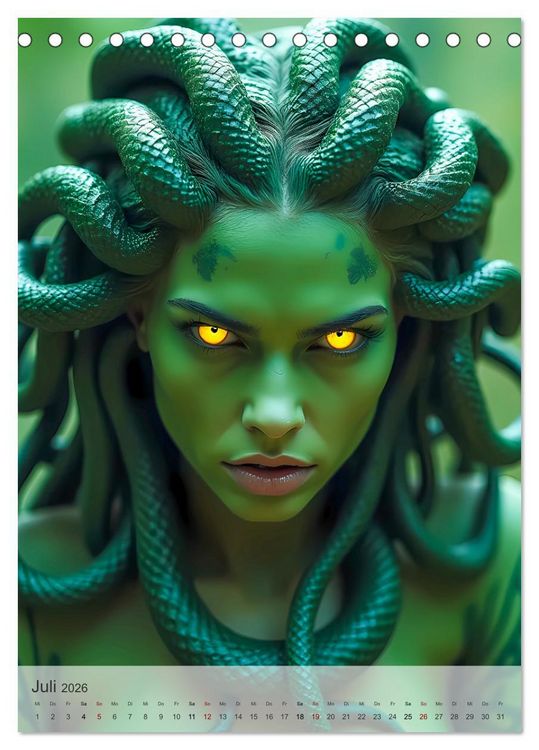 Produktbild: Griechische Mythologie - G&ouml;tter, Helden und Monster (Tischkalender 2026 DIN A5 hoch), CALVENDO Monatskalender