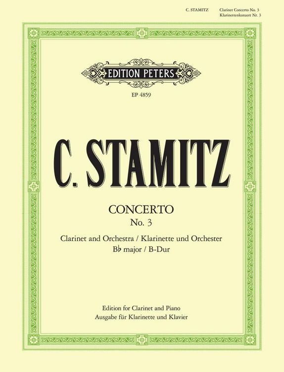 Produktbild: Clarinet Concerto No. 3 in B flat