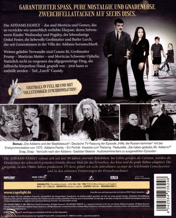 Produktbild: Addams Family - Die komplette Serie - Digipaks mit Schuber [6 BRs]