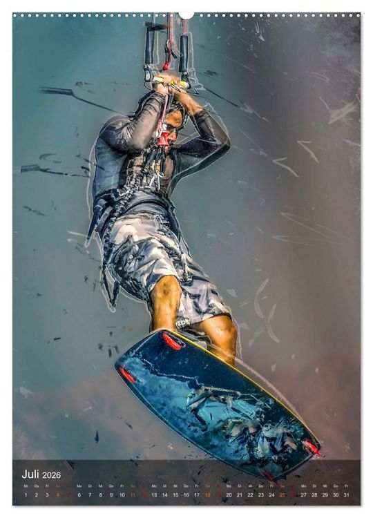 Produktbild: Kitesurfen - einfach cool (Wandkalender 2026 DIN A2 hoch), CALVENDO Monatskalender