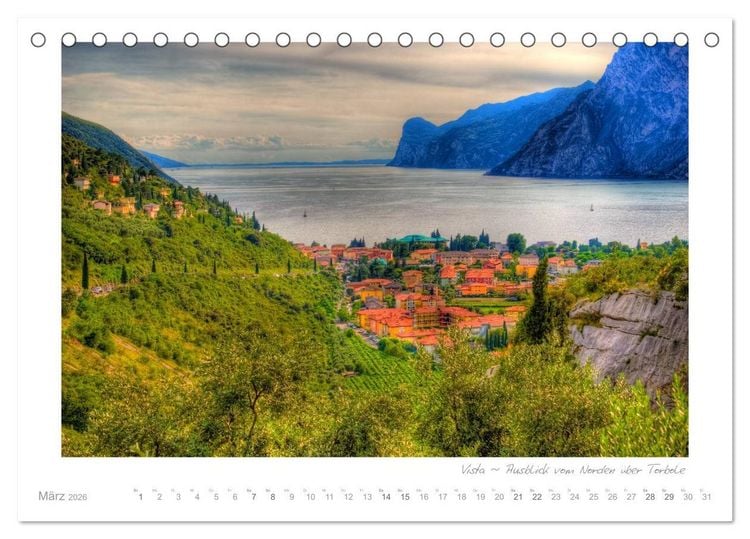 Produktbild: Sehnsucht Gardasee - Mediterranes Flair am Lago di Garda (Tischkalender 2026 DIN A5 quer), CALVENDO Monatskalender