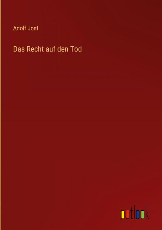 Produktbild: Das Recht auf den Tod