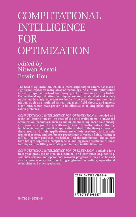Produktbild: Computational Intelligence for Optimization