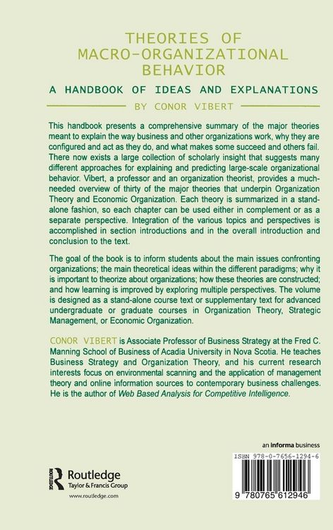 Produktbild: Theories of Macro-Organizational Behavior