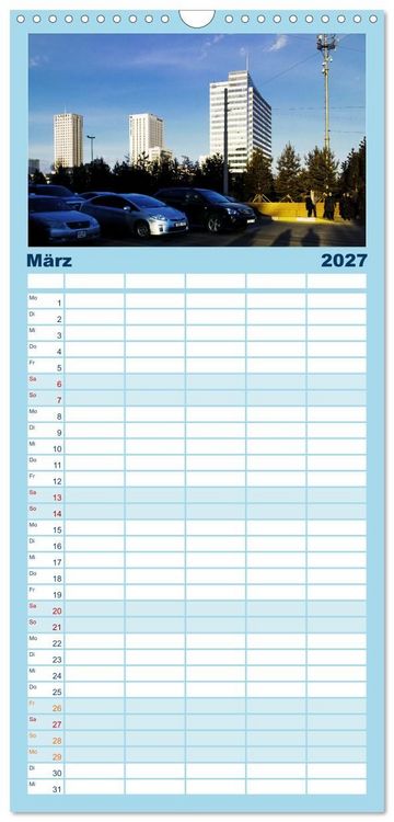 Produktbild: Familienplaner 2027 - UB, Ulan Bator, Ulaanbaatar mit 5 Spalten (Wandkalender, 21 x 45 cm) CALVENDO