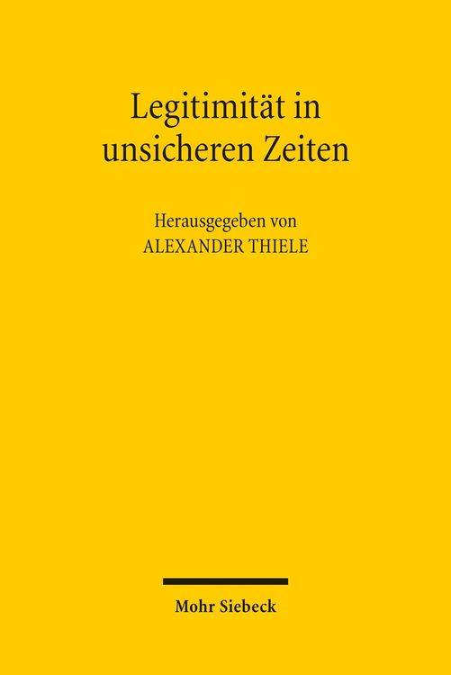Produktbild: Legitimit&auml;t in unsicheren Zeiten
