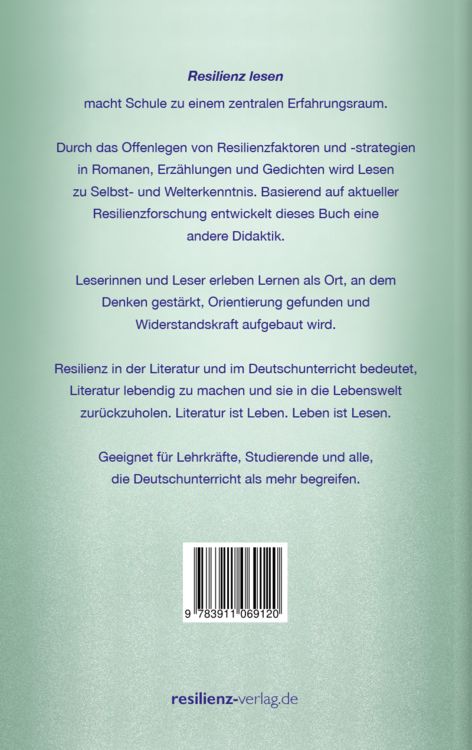 Produktbild: Schule, Literatur und Resilienz