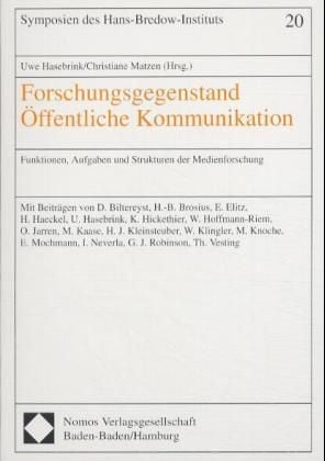 Produktbild: Forschungsgegenstand &Ouml;ffentliche Kommunikation