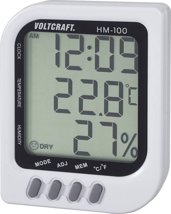 Produktbild: VOLTCRAFT HM-100 Luftfeuchtemessger&auml;t (Hygrometer) 20% rF 90% rF