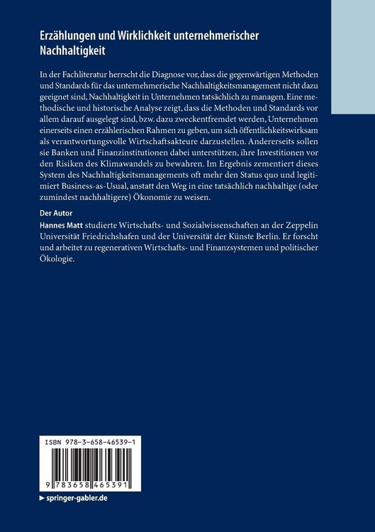 Produktbild: Erz&auml;hlungen und Wirklichkeit unternehmerischer Nachhaltigkeit