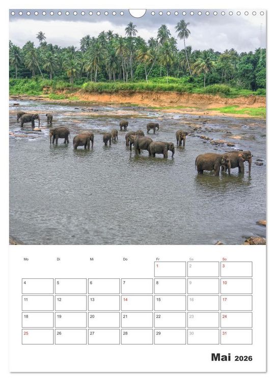 Produktbild: Sri Lanka 2026 - Exotisches Paradies - Jahresplaner (Wandkalender 2026 DIN A3 hoch), CALVENDO Monatskalender