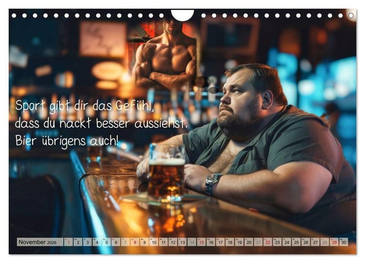 Produktbild: Ich brauch mehr Vitamin Bier (Wandkalender 2026 DIN A4 quer), CALVENDO Monatskalender