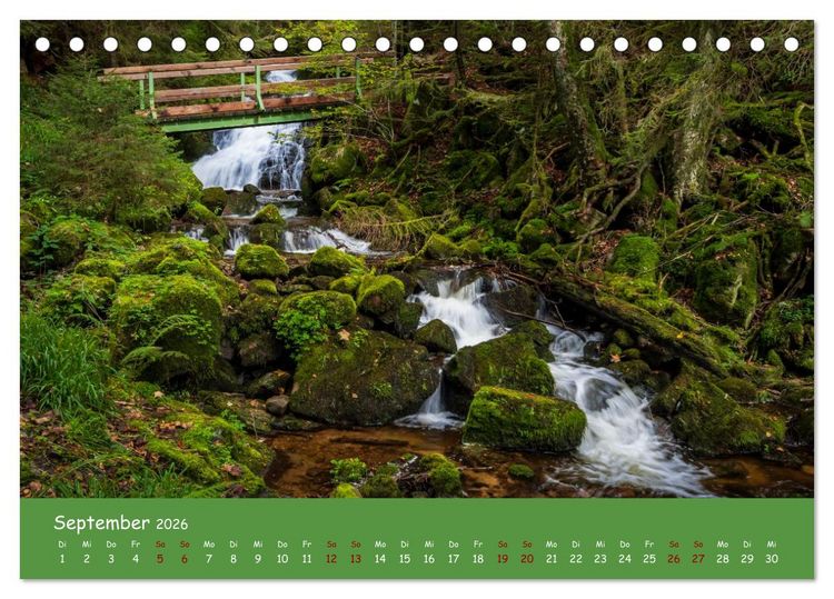 Produktbild: Wassertr&auml;ume im Schwarzwald (Tischkalender 2026 DIN A5 quer), CALVENDO Monatskalender