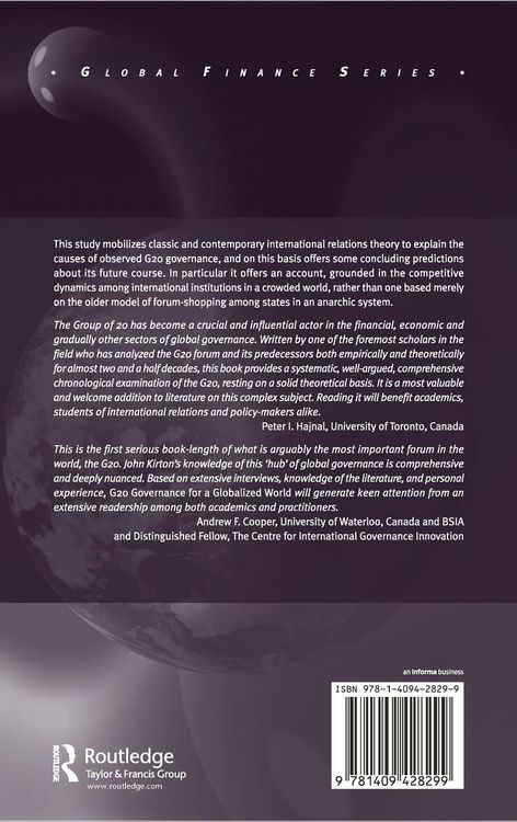Produktbild: G20 Governance for a Globalized World