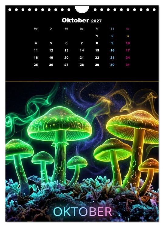Produktbild: Neon Botanicals - Flora im Lichtrausch (Wandkalender 2027 DIN A4 hoch), CALVENDO Monatskalender