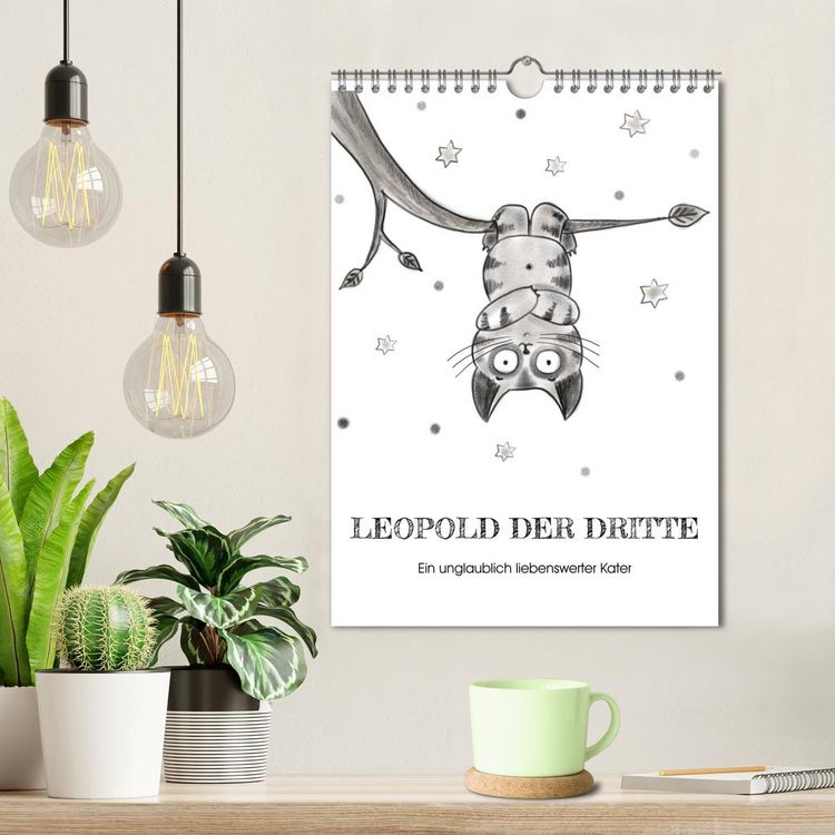 Produktbild: LEOPOLD DER DRITTE - Ein unglaublich liebenswerter Kater (Wandkalender 2026 DIN A4 hoch), CALVENDO Monatskalender
