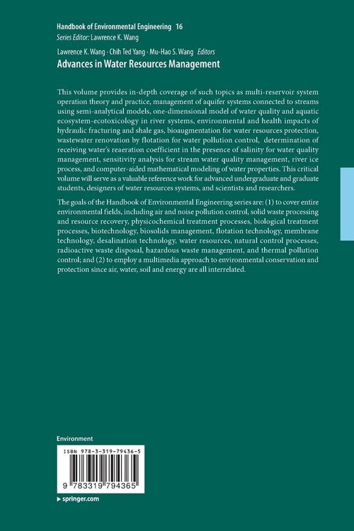 Produktbild: Advances in Water Resources Management