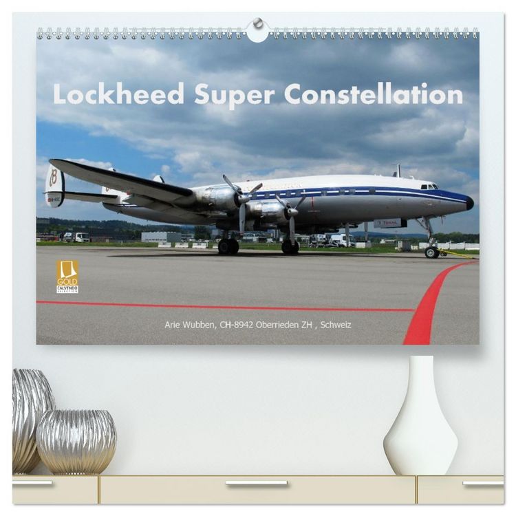 Produktbild: Lockheed Super Constellation HB-RSC (hochwertiger Premium Wandkalender 2026 DIN A2 quer), Kunstdruck in Hochglanz
