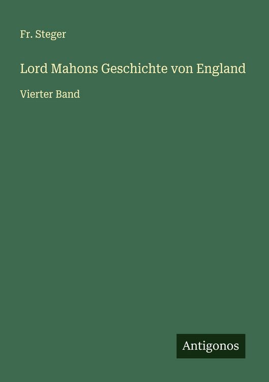 Produktbild: Lord Mahons Geschichte von England