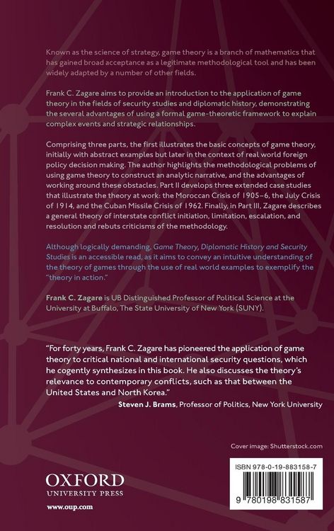 Produktbild: Game Theory, Diplomatic History and Security Studies