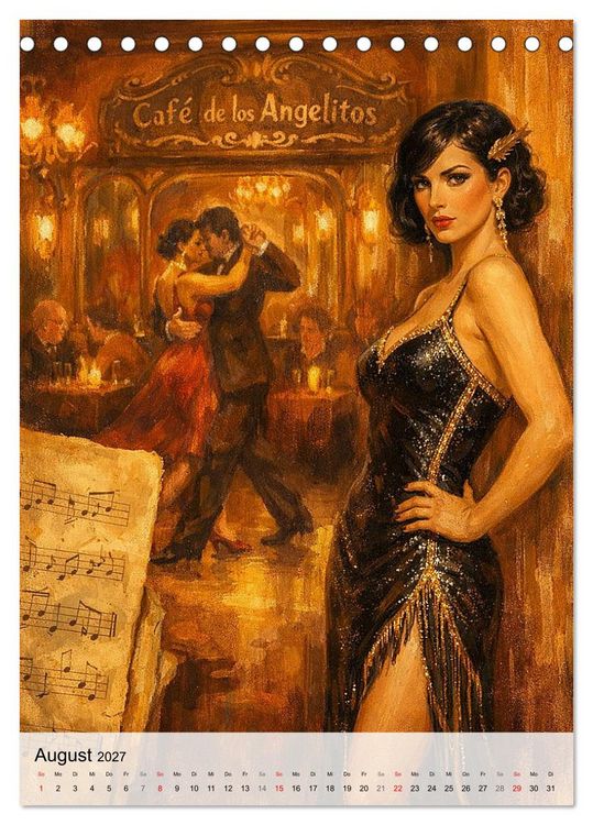 Produktbild: Jazz & Glamour Weltreise (Tischkalender 2027 DIN A5 hoch), CALVENDO Monatskalender