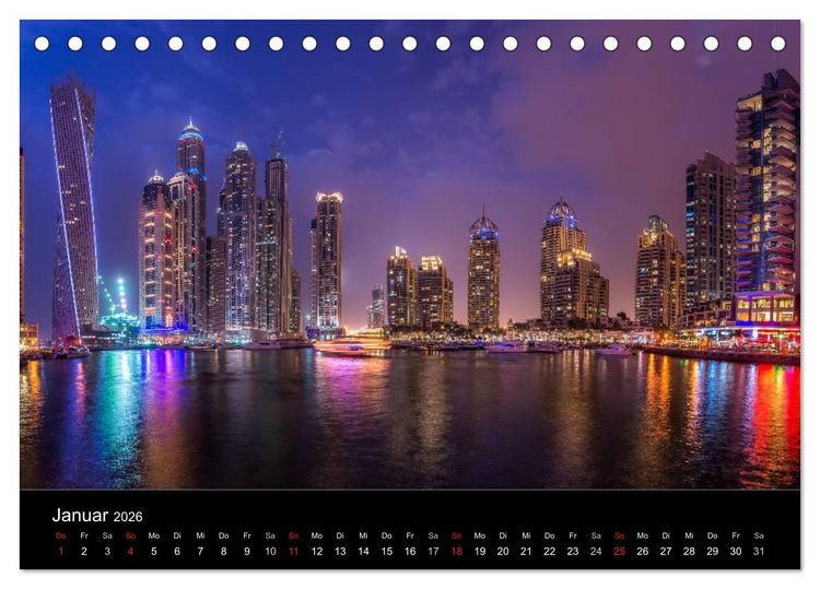 Produktbild: Dubai in Bildern (Tischkalender 2026 DIN A5 quer), CALVENDO Monatskalender