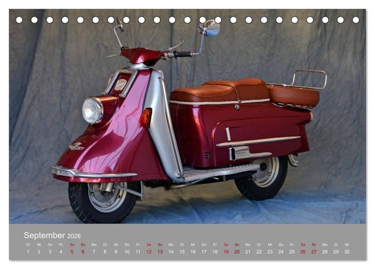 Produktbild: Heinkel Tourist 103-A2 Ein Freund f&uuml;rs Leben (Tischkalender 2026 DIN A5 quer), CALVENDO Monatskalender