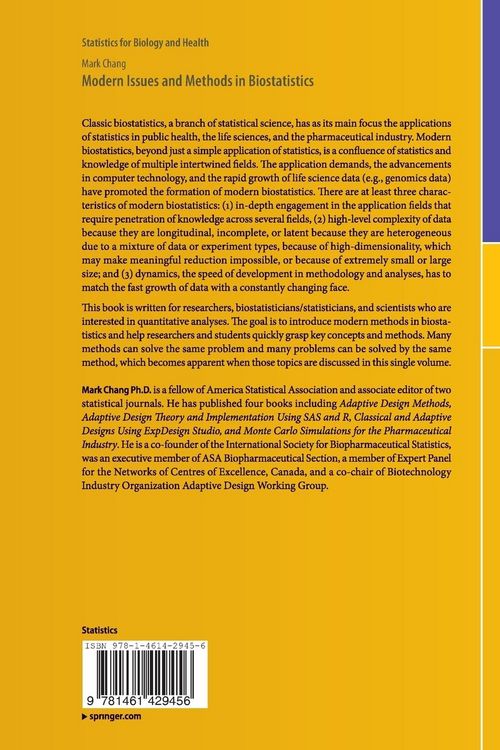 Produktbild: Modern Issues and Methods in Biostatistics