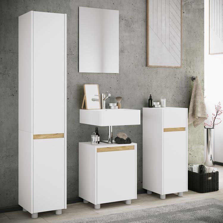 Produktbild: 4-tlg. Badm&ouml;bel Set Komplett Badschrank Cosila M
