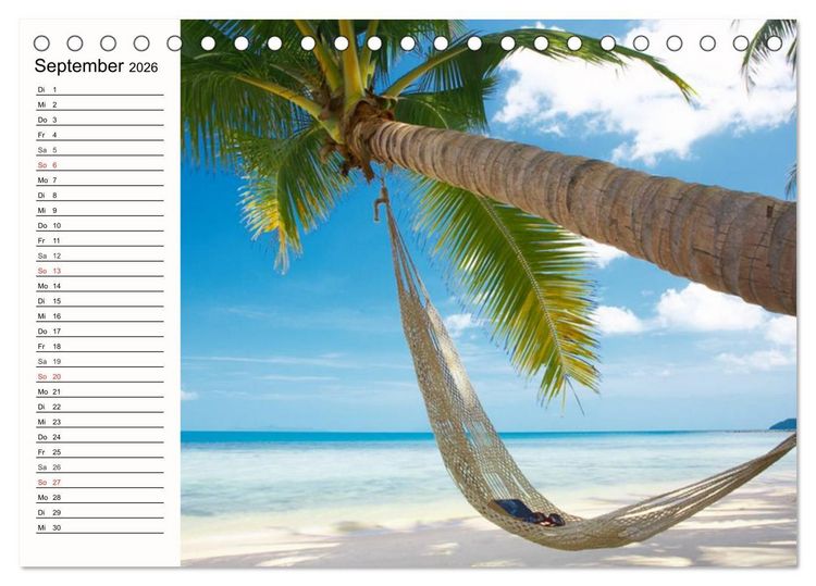 Produktbild: Paradiese. Karibik und S&uuml;dsee &uuml;ber und unter Wasser (Tischkalender 2026 DIN A5 quer), CALVENDO Monatskalender