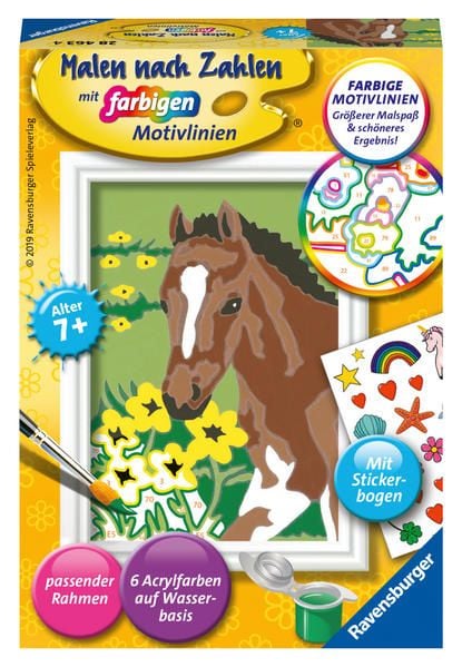 Produktbild: CreArt, Malen nach Zahlen Kinder - Fohlen