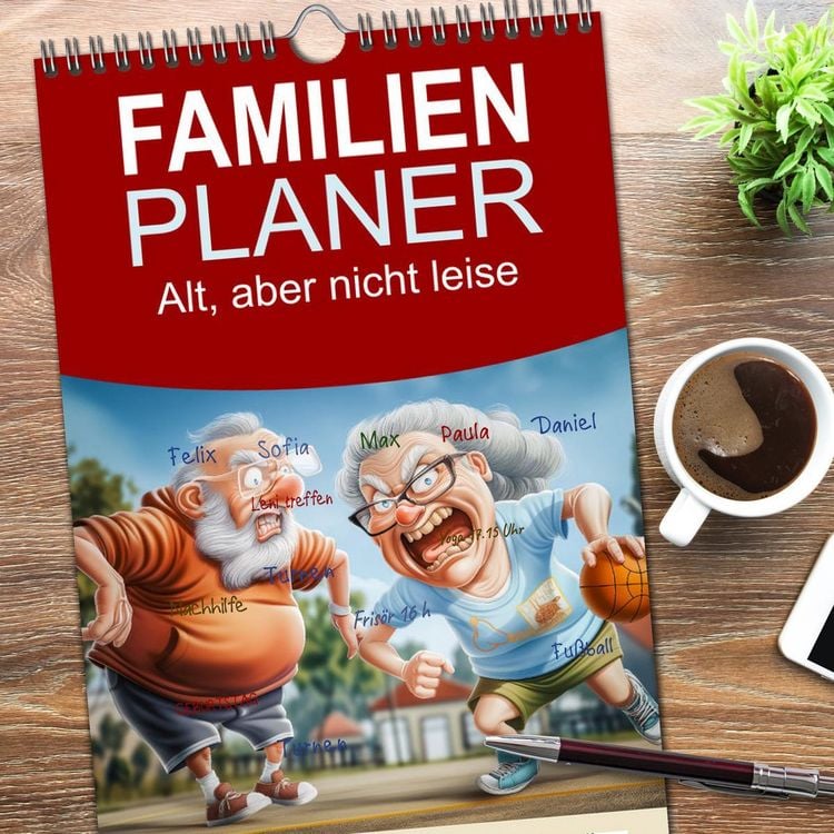 Produktbild: Familienplaner 2026 - Alt, aber nicht leise mit 5 Spalten (Wandkalender, 21 x 45 cm) CALVENDO