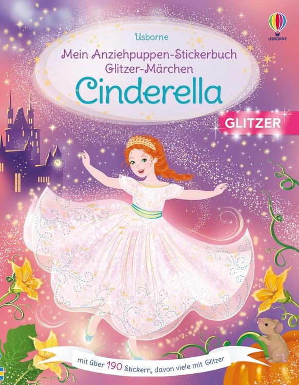 Produktbild: Mein Anziehpuppen-Stickerbuch Glitzer-M&auml;rchen: Cinderella