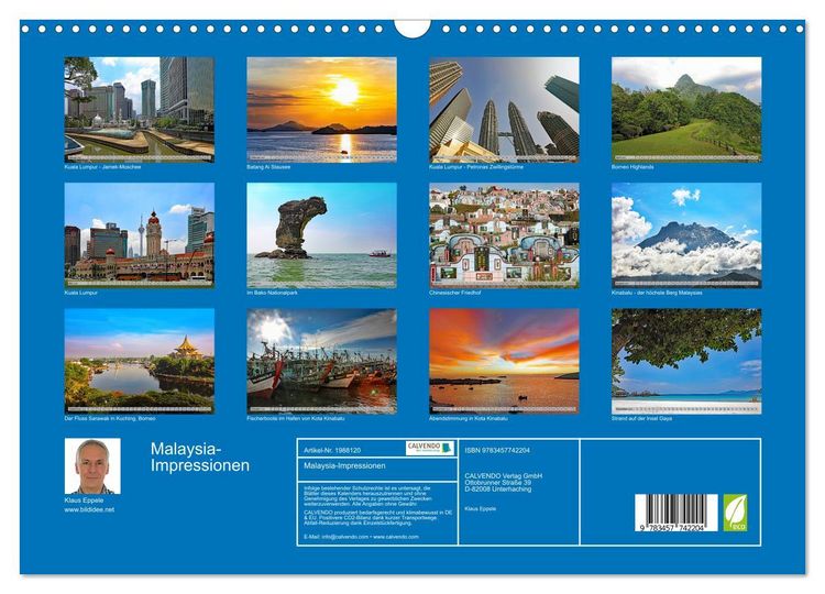 Produktbild: Malaysia-Impressionen (Wandkalender 2026 DIN A3 quer), CALVENDO Monatskalender