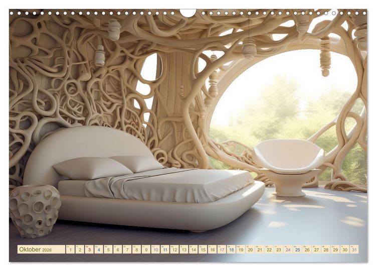 Produktbild: Exzentrische biomorphe Architektur (Wandkalender 2026 DIN A3 quer), CALVENDO Monatskalender