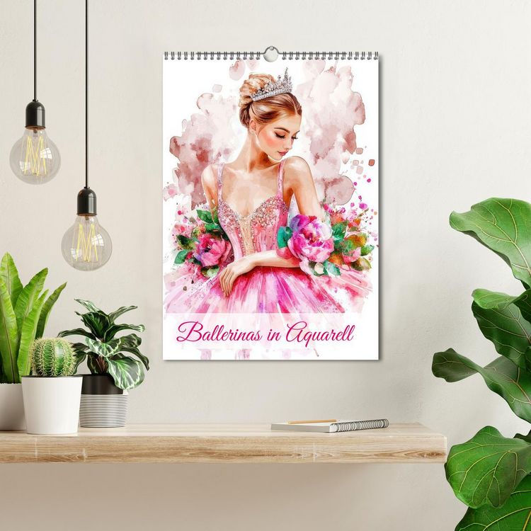 Produktbild: Ballerinas in Aquarell (Wandkalender 2026 DIN A3 hoch), CALVENDO Monatskalender