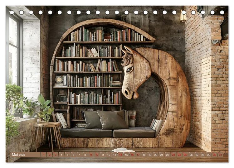 Produktbild: Wohntr&auml;ume aus Holz (Tischkalender 2026 DIN A5 quer), CALVENDO Monatskalender