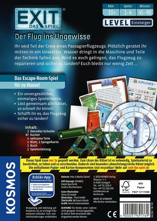 Produktbild: EXIT&reg; - Das Spiel - Der Flug ins Ungewisse