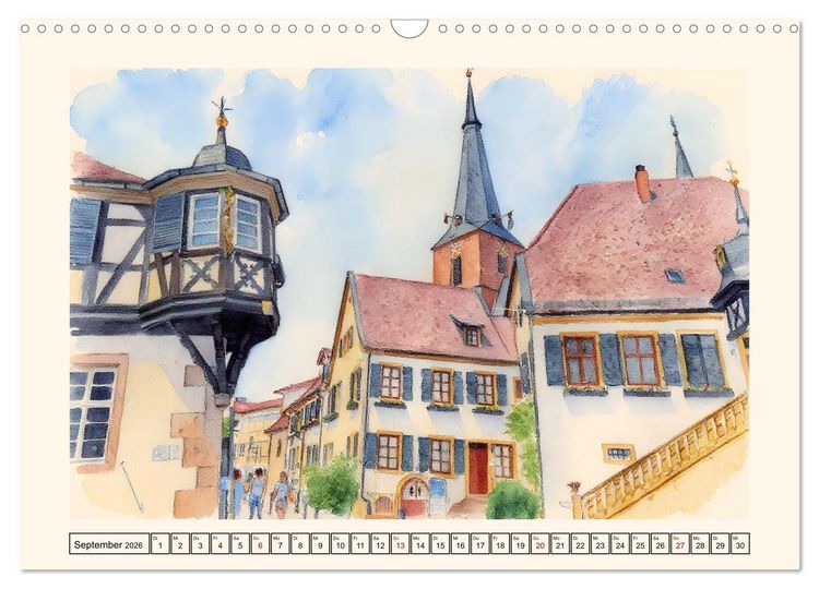 Produktbild: Deutsche Weinstra&szlig;e - Genuss und Natur (Wandkalender 2026 DIN A3 quer), CALVENDO Monatskalender