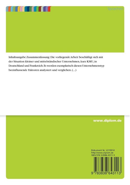 Produktbild: Kleine und mittlere Unternehmen in Deutschland und Frankreich