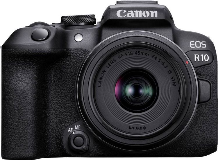 Produktbild: Canon EOS R10 + RF-S 18-45mm F4.5-6.3 IS STM Digitale Spiegelreflexkamera RF-S 18-45 mm 24.2 Megapixel Schwarz 4K-Video, Bildstabilisierung, WiFi