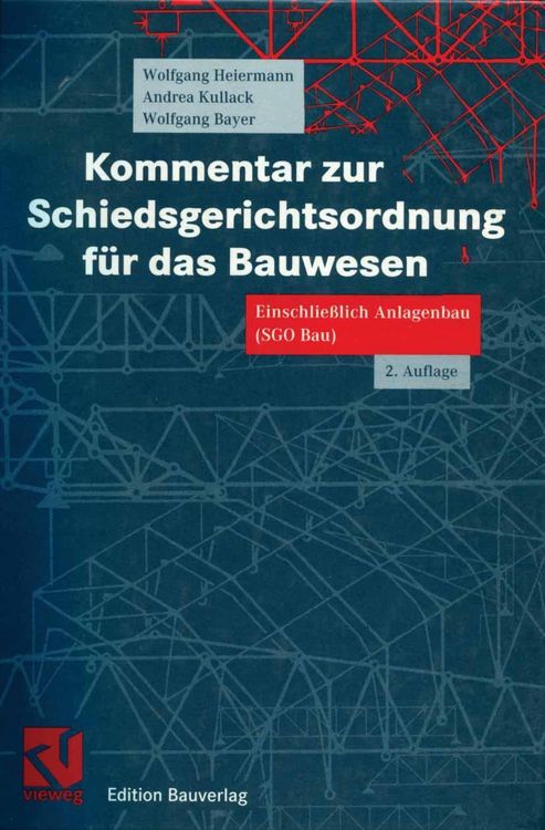 Produktbild: Kommentar zur Schiedsgerichtsordnung f&uuml;r das Bauwesen