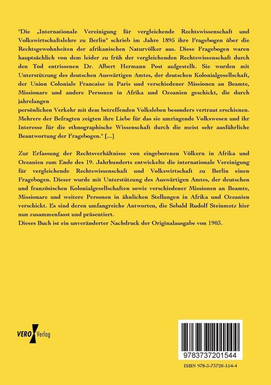 Produktbild: Rechtsverh&auml;ltnisse von eingeborenen V&ouml;lkern in Afrika und Ozeanien