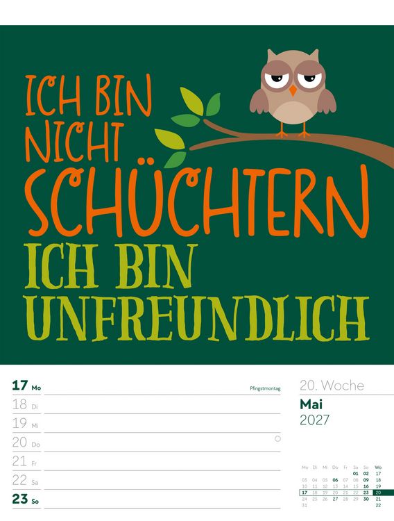 Produktbild: Klartext Spr&uuml;chekalender Wochenplaner 2027